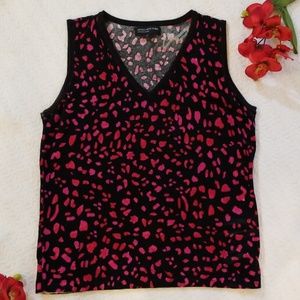 Jones NY cotton sleeveless tank /shell, L